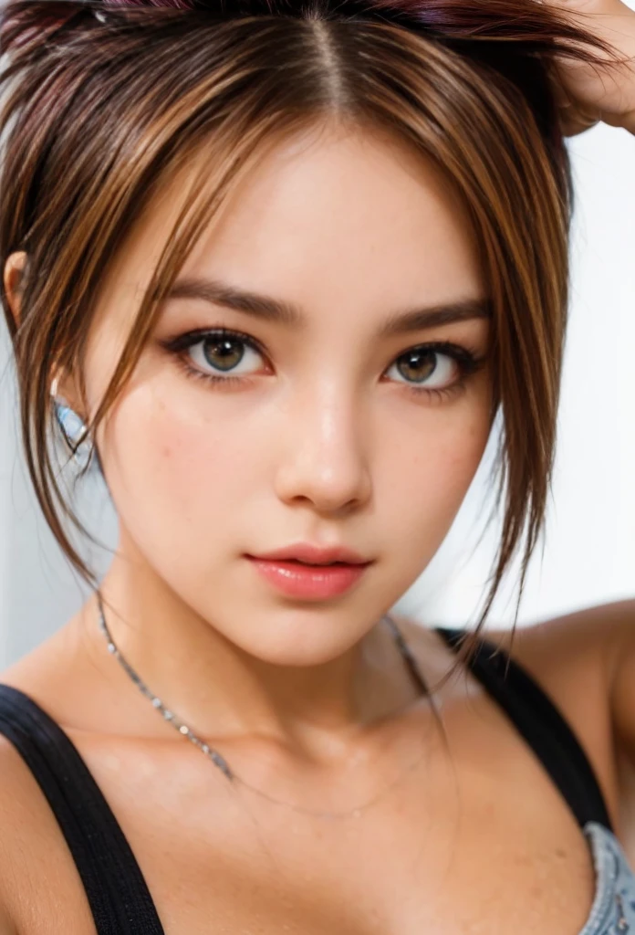 NSFW、(highest quality、High resolution、High Detail、Realistic、8k:1.4)、Beautiful woman、Age 35、((Show the whole body:1.5))、、lipstick、eyeliner、eye shadow、Eye and facial details 、(Vulgar face:1.3)、(Large Breasts)、Naked Man、penis、vagina、((彼女はNaked Manに後ろからレイプされる))、((Full Nelson Sex:1.2))、(In the middle of the road in Shibuya、A large audience watches.:1.2)、((Don&#39;Wear panties:1.2))、(High heels)、((Black garter stockings:1.2))、((she is squatting、Spread your legs as far as you can:1.2))、((Showing off your genitals))、((Place your hands behind your head、Show off your armpits:1.4))、((Detailed depiction of female genitalia:1.2)) 、(Lots of sweat) 、((Massive cumshot.:1.3))、((She was given a huge load of cum all over her face and body:1.3))、((Breasts are fully exposed))、((Nipples fully exposed))