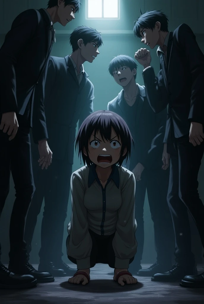 <lora:mieruko-chan_v0.3b:1>
1girl, yurikawa hana, solo, school uniform, white shirt, ghosts, (dark aura:1.2), black eyes, smile, blue necktie, classroom, white shirt, grabbing, full body,, masterpiece, best quality, highly detailed