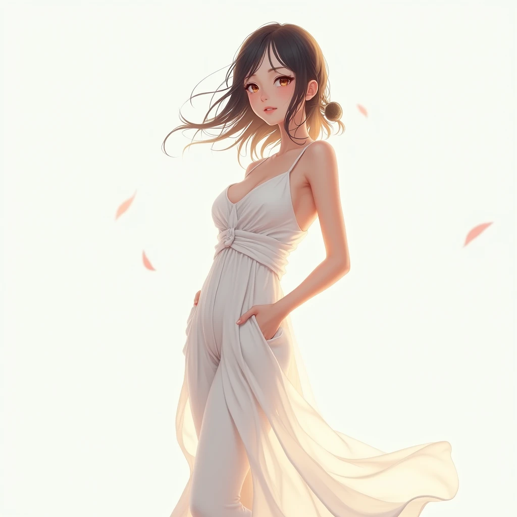 ((Little Huntress girl)) holding a rifle between her legs , battle pose,long red curling hair,((airy white sheer micro tiny dress)), sheer micro dress, risqué, snows,Cold,4K,Detailed,Realistic, (3 years old),  ((age 3)), American, beautiful, beautiful face, small, short, very sensual poses, nips
