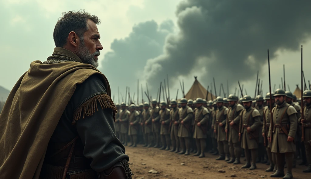 David vs an army of men, luta, guerra, Biblical times, realismo, 4k