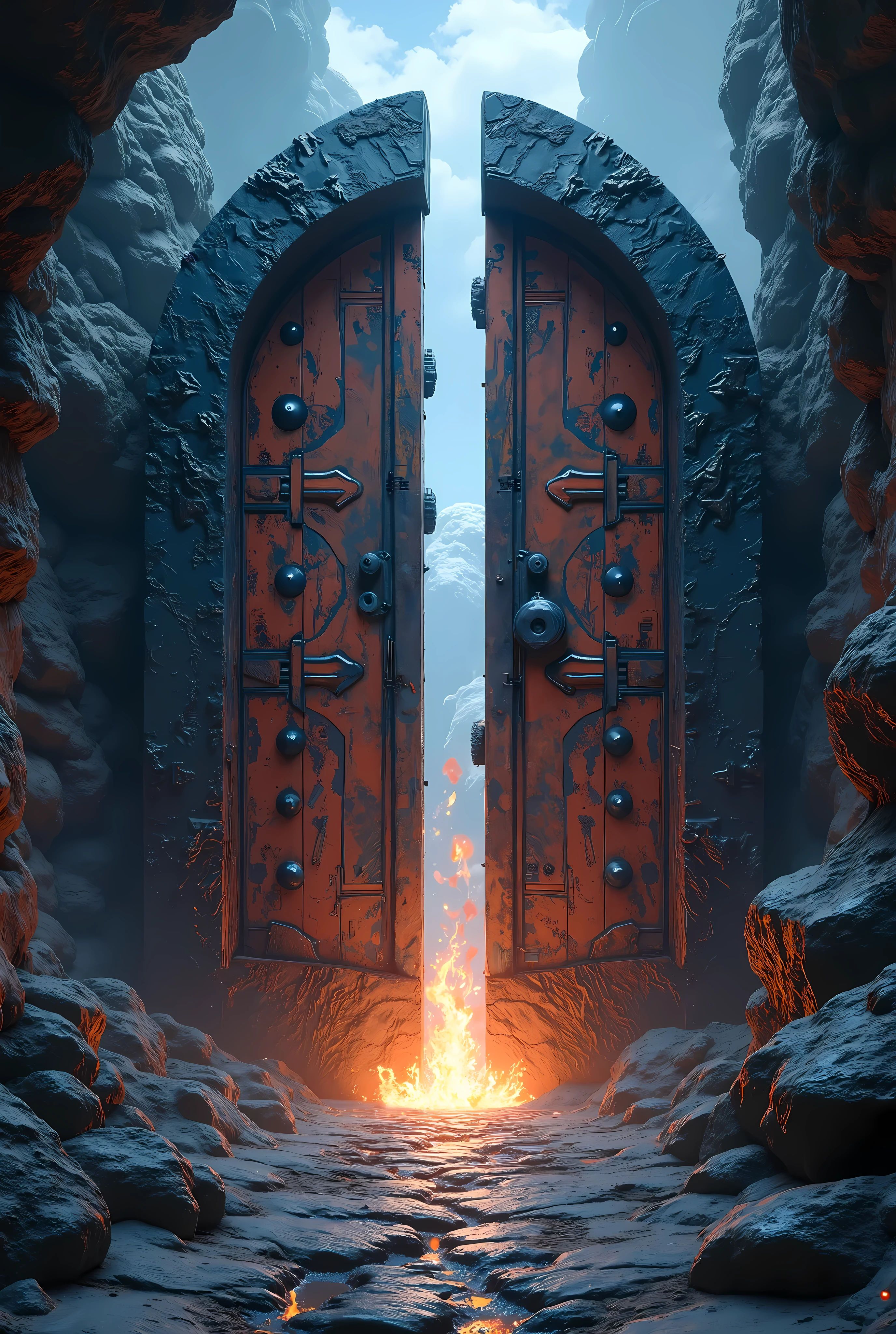 Entrance to another dimension, A door that almost opens , A production where both doors open, CPC, ROUGH, 