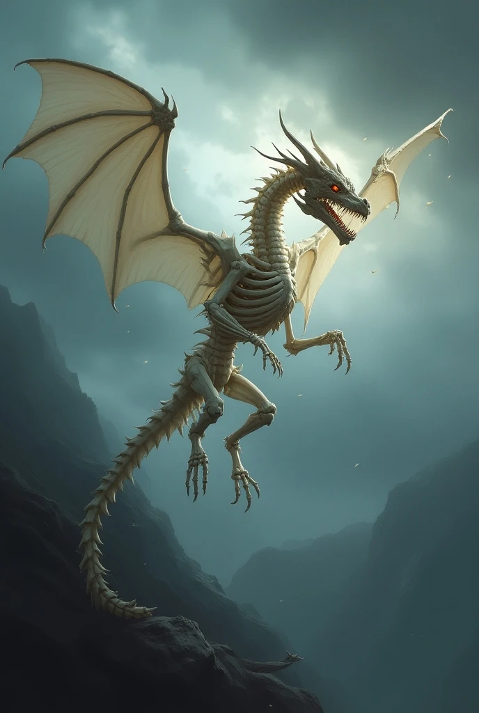 nsfw, naked bone dragon lady, showing nipples,
(masterpiece), best quality, highres, 4k, 8k, Detailed Illustration, intricate detail, cinematic lighting, amazing quality, amazing shading, soft lighting <lora:Classic Dragons:0.7>