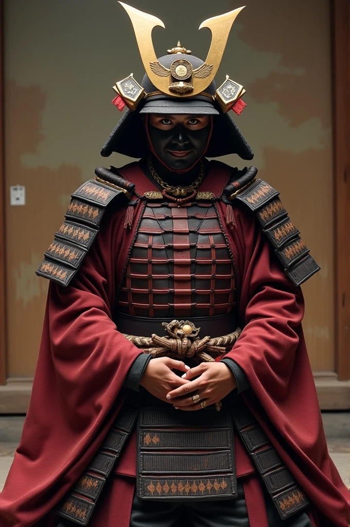 photo A nobody from the Edo Period is dressed as the Shogun (ShogunNobody style:1) <lora:djzShogunNobody:0.8)