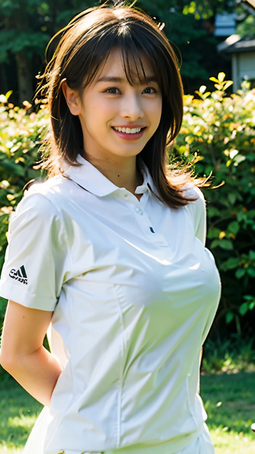 goddess woman, extremely beautiful like a golf player