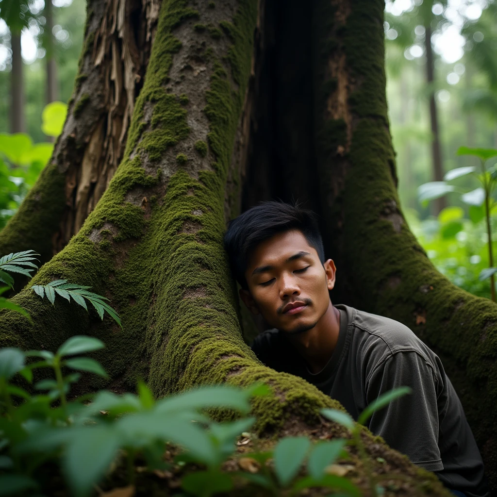 Blonde Japanese man fainted in Amazon rainforest with injuries