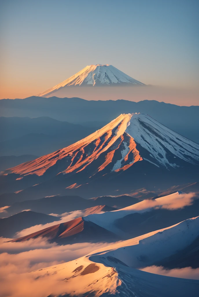 White Snake, sunrise,Big Mt. Fuji,