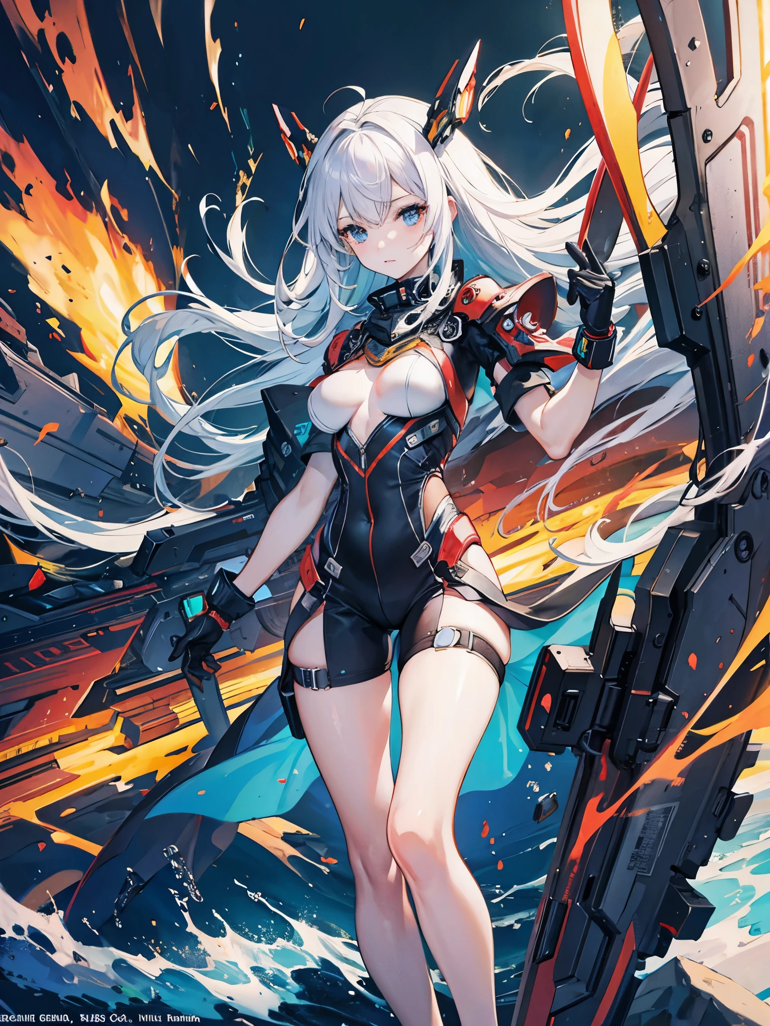 masterpiece, Highest quality, {Highest quality}, {{masterpiece}}, {High resolution}, Girl in pilot suit,sf,universe