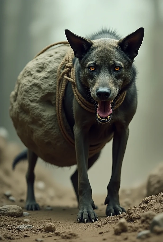 The hairless dog, with wounds and blood stains, who took 2 shots in the back, I liked to lie in a hole, where it was covered in dust, avoided flies and mosquitoes