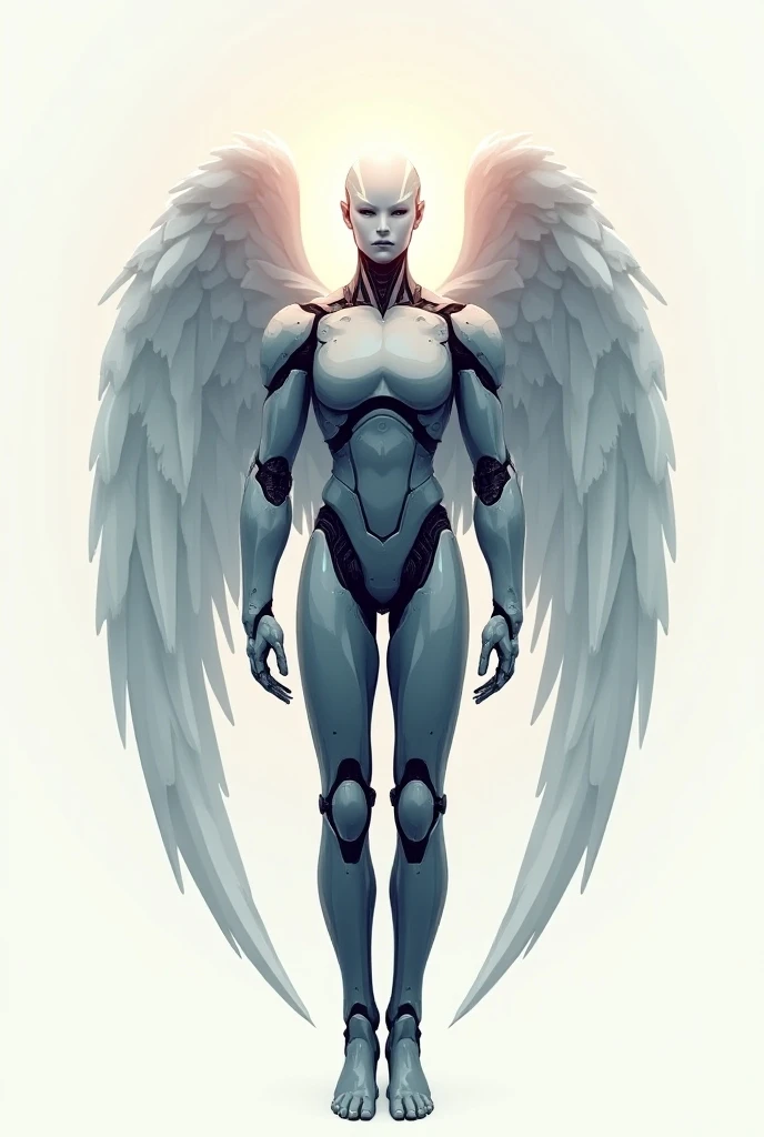Minimalist Icarus logo, inspirado no estilo de James Jean. simples, flat vector icon, com linhas e contornos bem definidos. Abordagem centralizada e minimalista. It combines mythological elements and artistic aesthetics characteristic of James Jean.