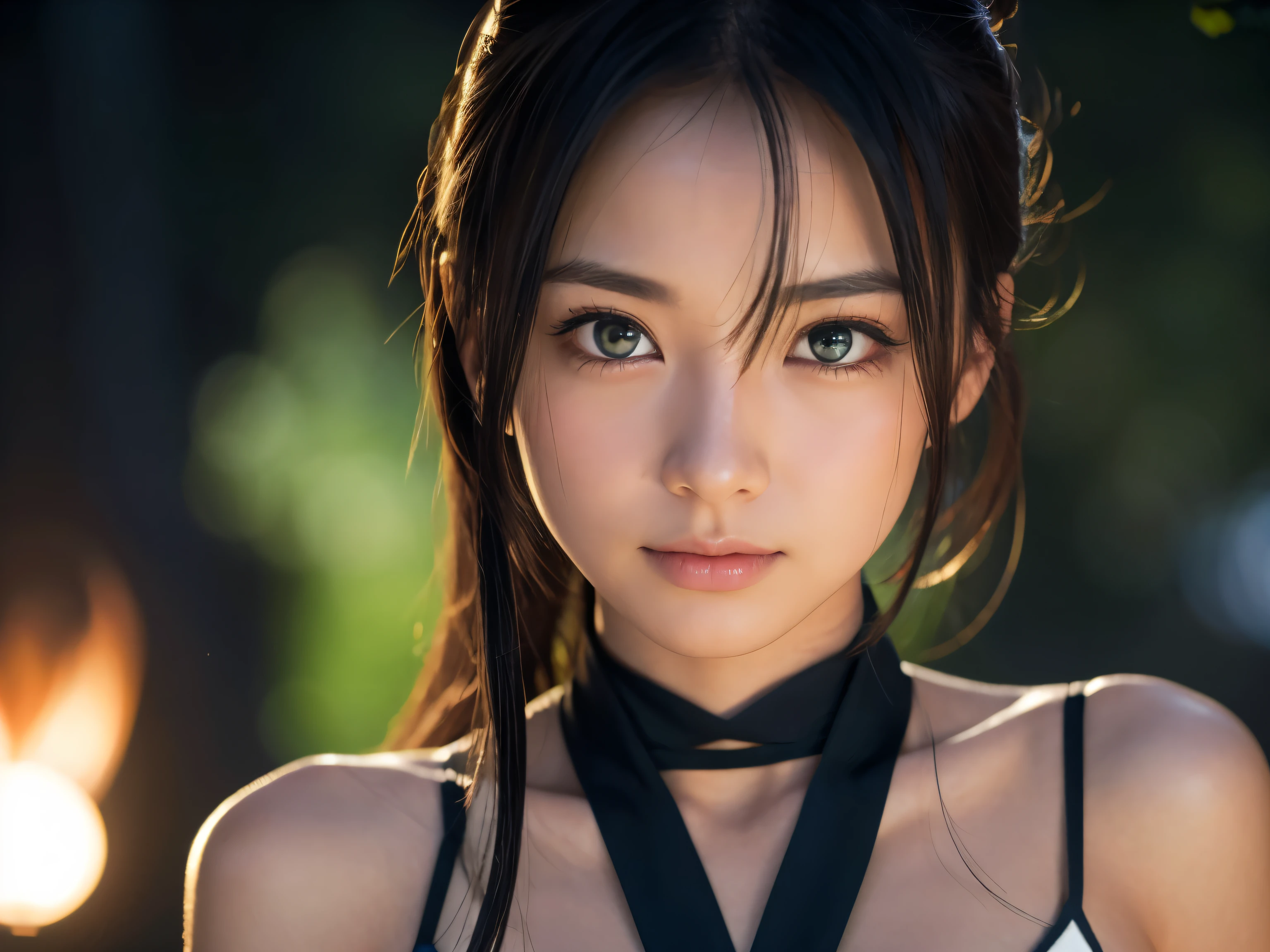 (masterpiece, highest quality:1), (realistic:1.2), light, written boundary depth, (detailed face, face focus:1), game CG, Super detailed, 8k, intricate details, hiqcg,
1 girl, alone,anime, looking at the viewer, kunoichi, 15 years old, full body image, ninja pose, Japanese sword, kunoichi's clothes, Upper body, Ninja Run, tattoo, full body image, kunoichi pose
