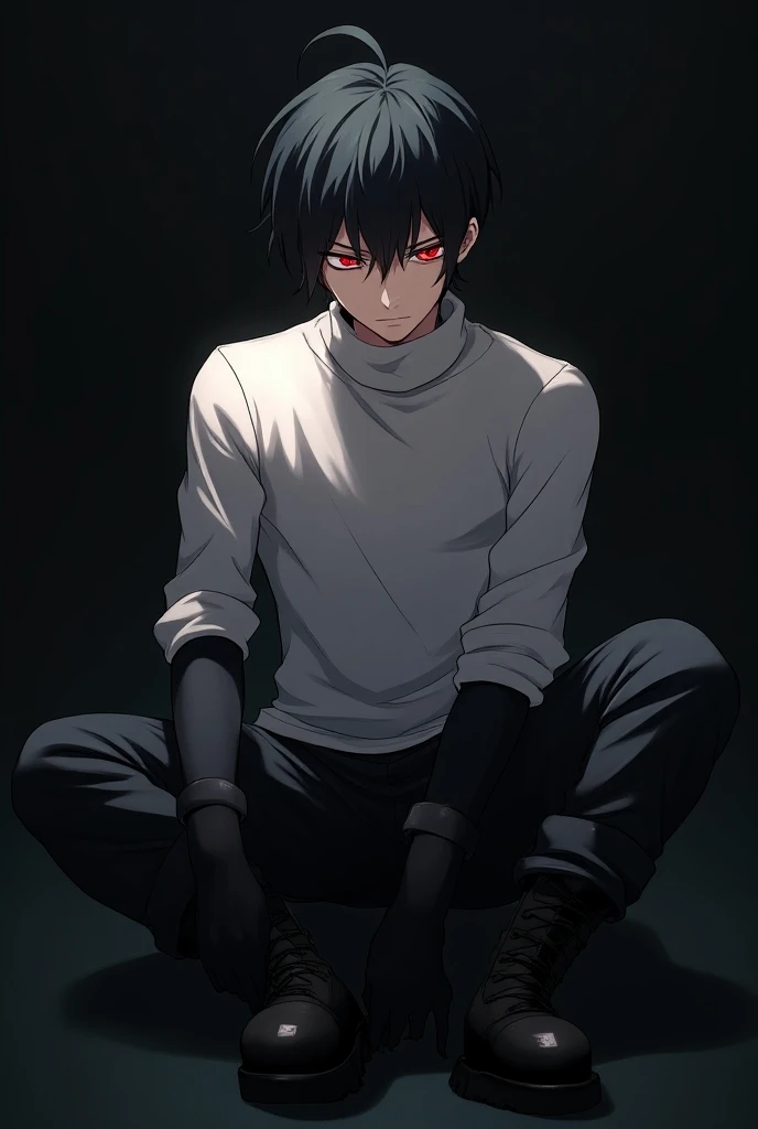 Anime boy wearing a red jacket and black top smoking a cigarette, ken kaneki, kaneki ken, gapmoe yandere grimdark, Man smoking a cigarette, Male Anime Style, background ( dark _ Smoky ), trigger anime art style, inspired by Itō Ogura Yonesuke, inspired by Un'ichi Hiratsuka