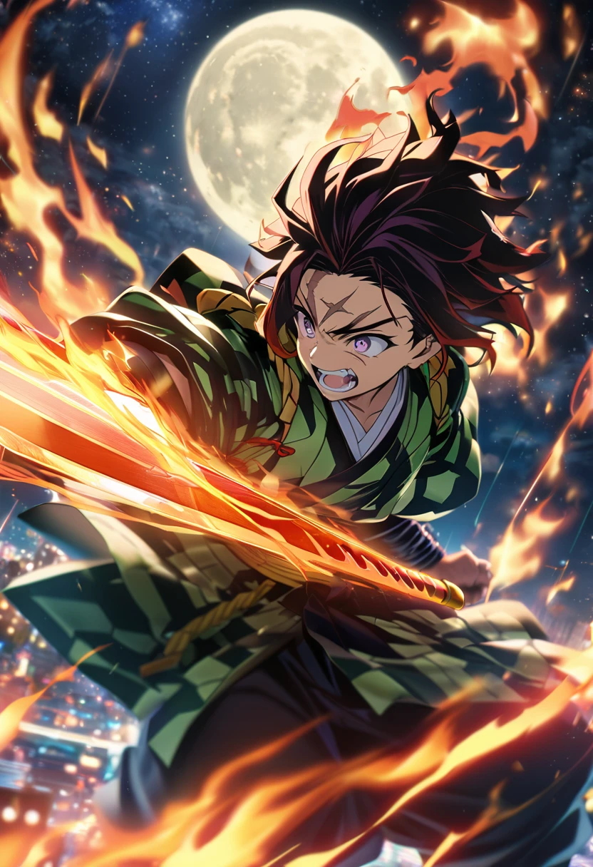 Tanjrip Male Tanjiro Kamado (Demon Slayer) anime, face maximum detail in high ...