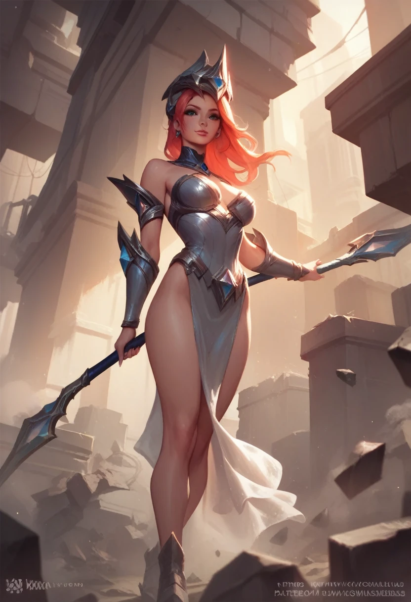 (masterpiece, best quality,top quality),(wide shot:0.95),leagueoflegends,all in one,Dynamic angle,1girl,solo, highly detailed, concrete,exquisite clothing, beautiful appearance
