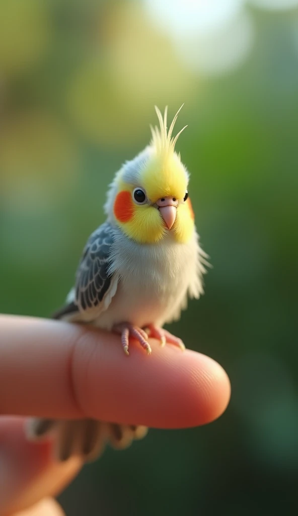 photorrealistic, 8k, Micro Tiny  [iroman] perched on a human finger