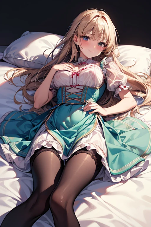(Masterpiece: 1.4), (Best quality: 1.4), 8K, HD, ultra clear,1girl,(big breasts:1.4),long blond hair,(Heart-shaped pupil:1.3),(Tongue out:1.2),scared:1.3,(cry:1.4),Bare abdomen,White lace underwear,Skirt,(Looking up),Bedroom at night,necklace,Messy clothes