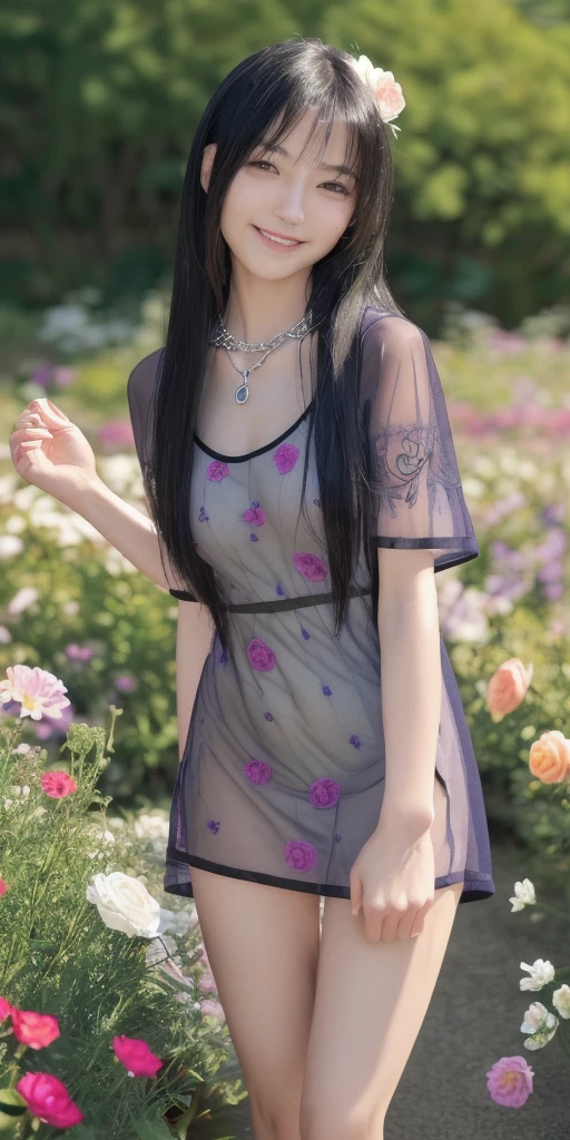Top Quality, Masterpiece, High Resolution, 1girl, Cheongsam, long hair, Hair Ornament, Necklace, Jewelry, Beautiful Face, upon_body, Tyndall Effect, Rim Lighting, Two-Tone Lighting, (High Detail Skin: 1.2), 8K UHD, DSLR, Soft Lighting, High Quality, Volumetric Lighting, Candid, Photography, High Resolution, 4K, 8K, Bokeh, Purple Hair, (Transparent dress: 1.4), purple dress, in the park, sitting,