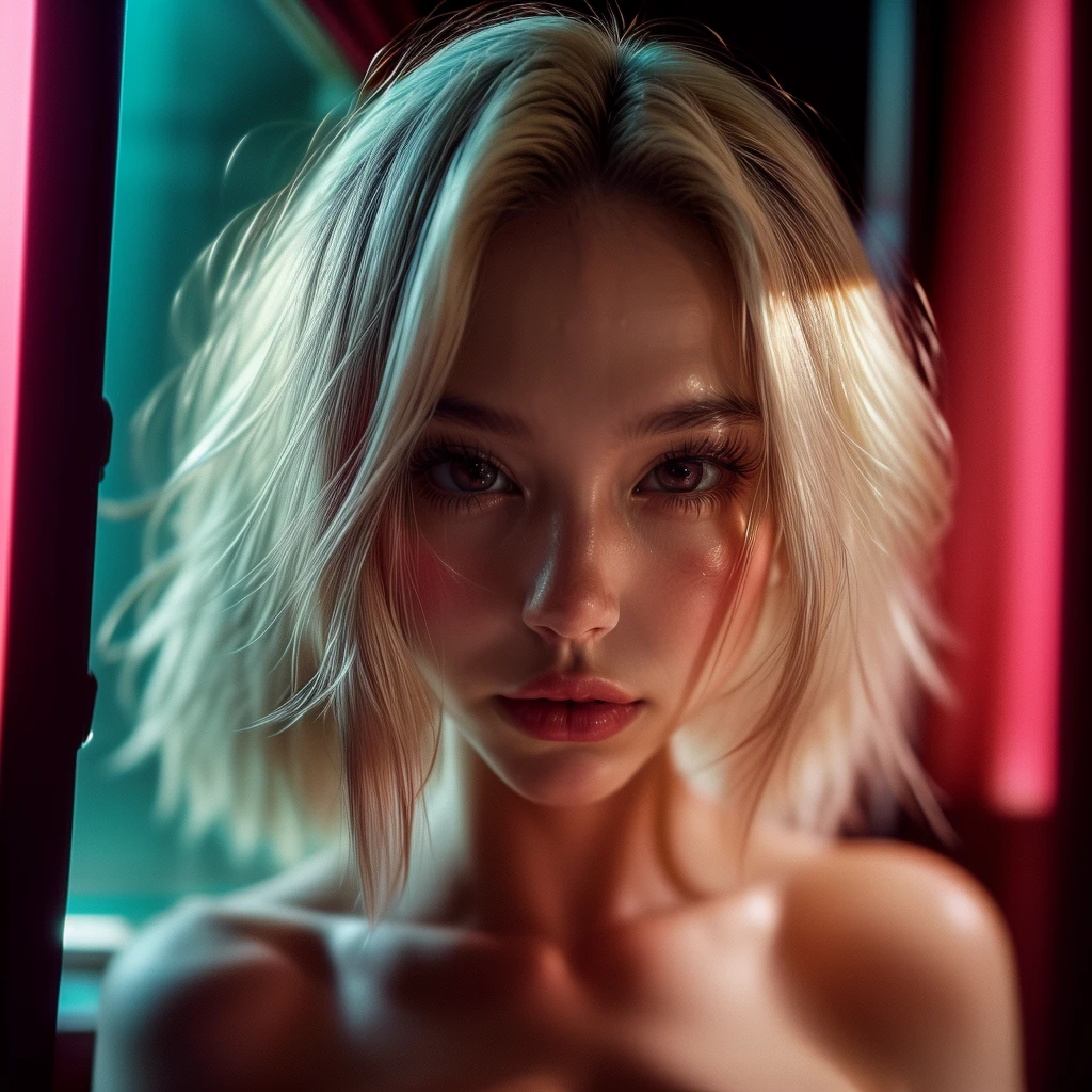 (masterpiece, top quality, best quality, official art, beautiful and aesthetic:1.2), 1girl, glitch art, (digital distortion), pixelated fragments, data corruption,colorful noise, visual chaos,contemporary aesthetics, all body shot, hot nice body, ((nude)), ((close eyes)), fantasy, ((number code on all body)), cyperpunk