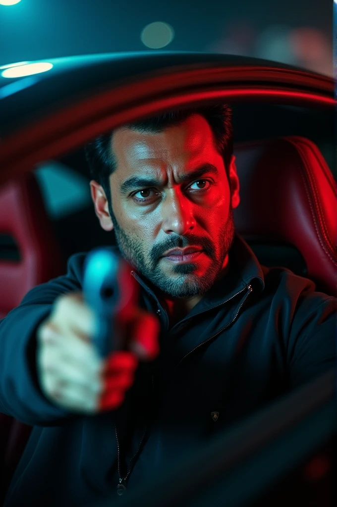 Salman Khan, handsome Indian actor, driving a Lamborghini supercar ...