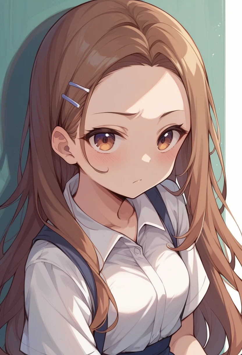  Minase Iori 、Small breasts、Brown Hair、long hair、Forehead、Western