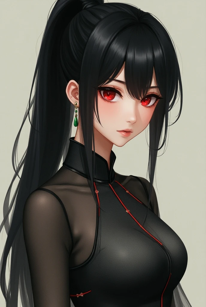 tsuruta ichiro, Narrow-eyed, 1girl in, Allback、deadpan、short-hair、shorth hair、brow、Reluctance、A dark-haired、Tucked Hair Solo, Cowgirl, Onepiece, ((mideum breasts)), Thin slit eyes、Black eyes, Light shines on the eyes、Black hair, gloves, Dress, Luxurious Jewelry, earrings, sharp eye、 elbow groves,Raise your hands and tie your hair back, random color, random color dress, Makeup for long eyes, Slender eyes、lip stick, Complex petal pattern, Rim Light, Back Light, pastel color,Studio Lighting