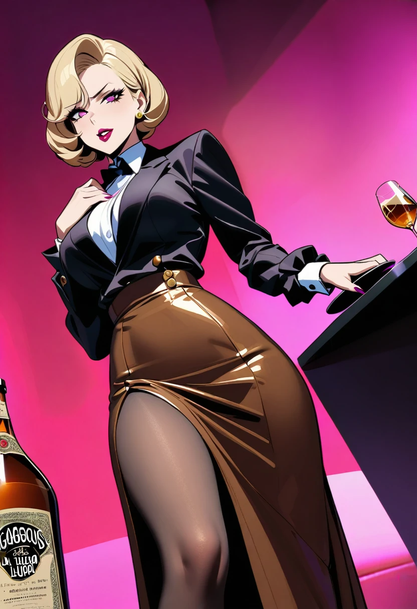 hot blonde woman with a Black dress and white vest and big thighs and plus size, MatureMS, black thong, huge breasts, upskirt, open clothes, casino