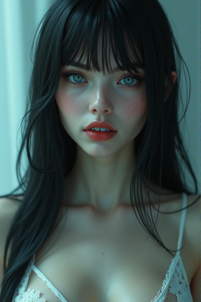 Masterpiece of a Horror Scene
1 Girl, Solo, (Semi-Naked: 1.1), Hidden in the Shadows of a Foggy, Frost-Covered Forest,
Blood Splatter: 1.37, Blood Dripping from the Face: 1.3, Detailed Horror Scene,
Photorealistic (1.37), Ultra-Detailed (1.2), Detailed Background, Detailed Fog,
Frost Covered Trees, Dark and Moody Color Palette, Dramatic Lighting,
(Horror Theme: 1.3), Nude Girl (1