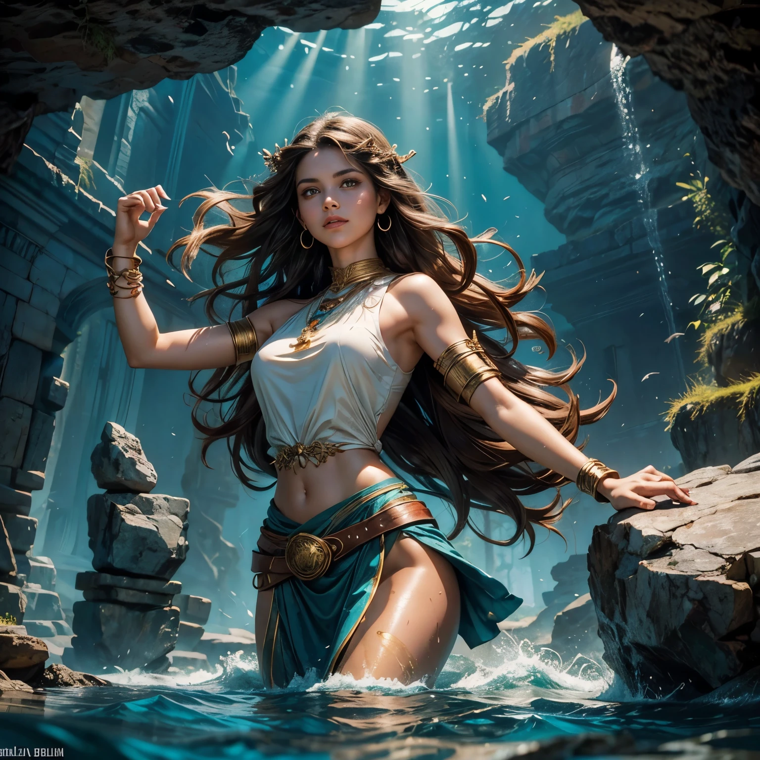 masterpiece, best quality, (extremely detailed CG unity 8k wallpaper), (best quality), (best illustration), (best shadow), absurdres, realistic lighting, (Abyss), beautiful detailed glow, art by PeterMohrBacher,