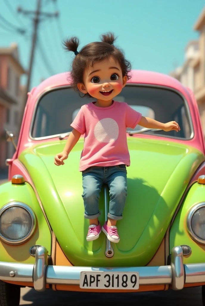 there is a small child that is standing on a motorcycle, young asian girl, cute little girl, young cute wan asian face, tiny girl looking on, young child, little , cute young girl, portrait image, young and cute, cute girl, with cute doting eyes, with round cheeks, beautiful cute, asian, cute boy, curious expression