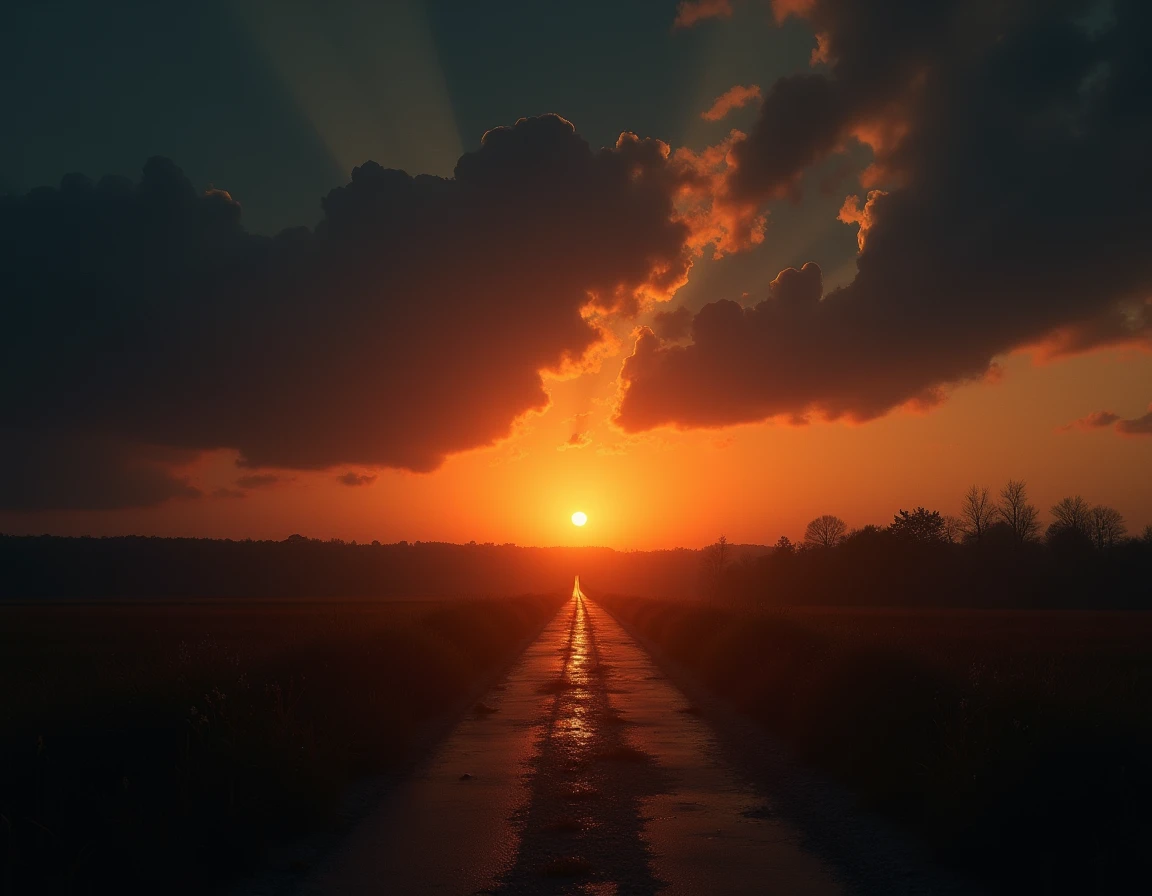 setting sun,Love clouds,heal,photorealestic,SENSE OF CINEMA --auto