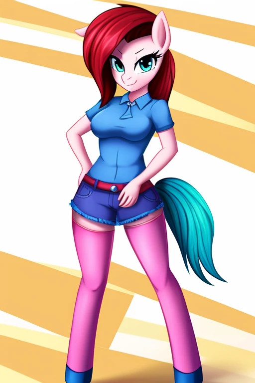 ((Shining armor)), pony, feral, my little pony, smile, beautiful eyes, ((standing on four hooves)), beautiful, thong, big butt, (girly pose), micro skirt, tongue out, pussy, cameltoe, spread pussy, (breasts, bra)
