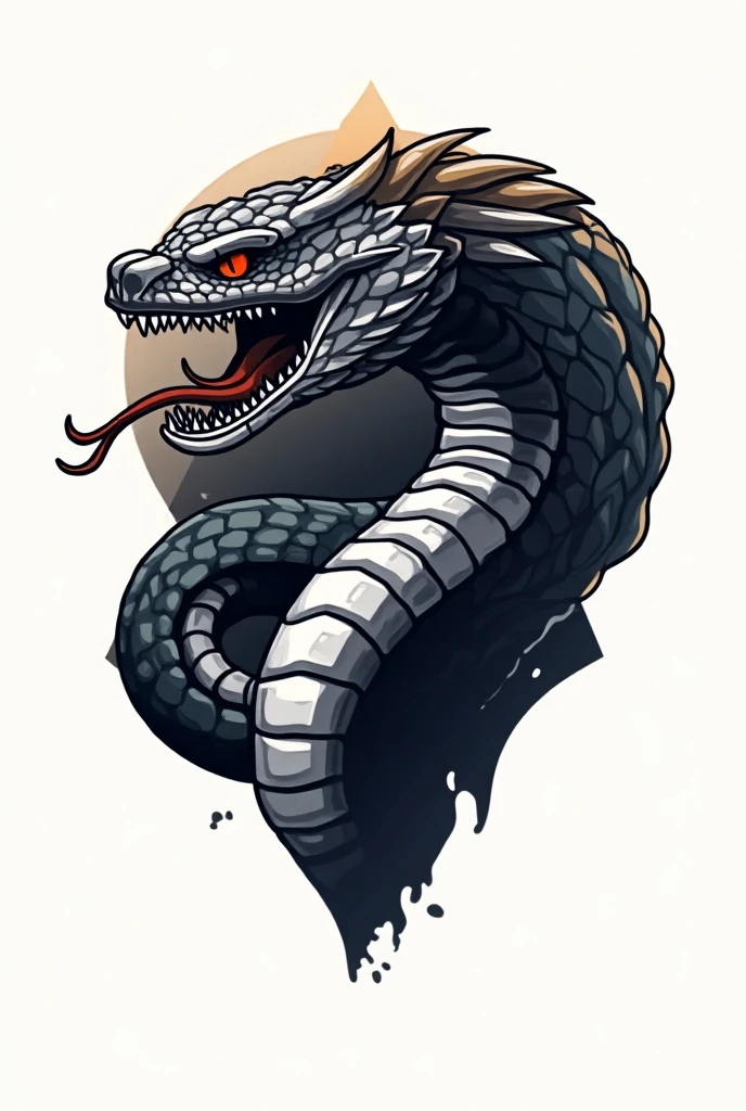 Demon crocodile tattoo