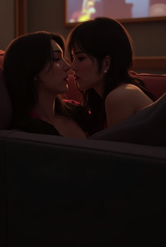 a,M_famous painting style,A unique masterpiece in a famous painting style,three beautiful women in an elegant bedroom,best quality,ultra-detailed,realistic,vivid colors,soft lighting having a threesome sex