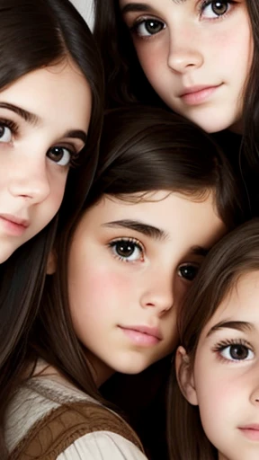 two CHILD girls with bows on their heads and one wearing a BLACK JACK , gemini twins portrait, beautiful gemini twins, foto de retrato em close-up, childrens, s fofas, AND CROSSES, CROSS.
