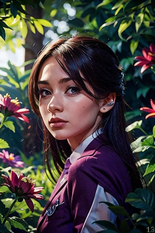 a beautiful girl in a garden, detailed face, atmospheric lighting, vibrant colors, cinematic composition, realistic, photorealistic, photo-realistic:1.37, masterpiece:1.2, 8k, ultra-detailed, sharp focus, physically-based rendering, extreme detail description, professional, vivid colors, bokeh