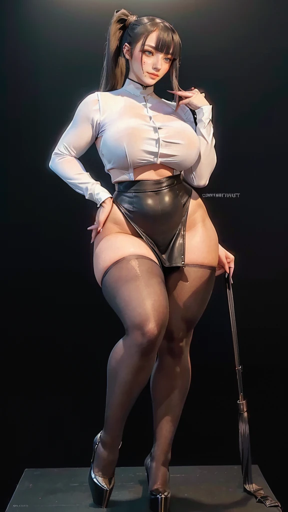 (highest quality,8K,Super high resolution:1.8),(big breasts:1.8),(saggy breasts:1.8),(saggy breasts:1.8),(nude:1.8),(naked:1.8),(black long pantyhose:1.5),(smile:1.8),(public indecency:1.8),(whole body),(big areola:1.8),(plump areola:1.8),(plump nipples:1.8),(lots of pubic hair:1.6),(dark pubic hair:1.6),(Lots of armpit hair:1.6),(dark armpit hair:1.6),(Black long gloves:1.5),(standing on one's own feet),(black collar:1.4)