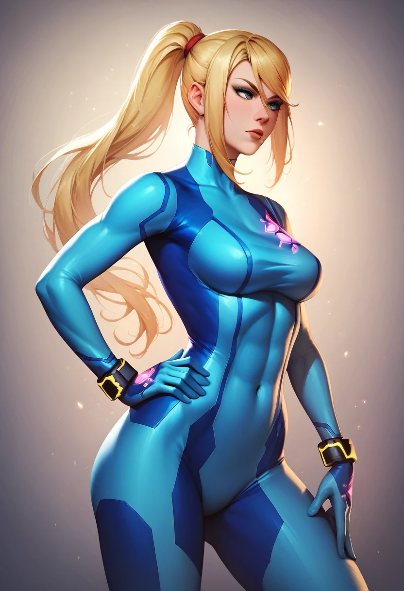 muscle woman bounty hunter samus  aran