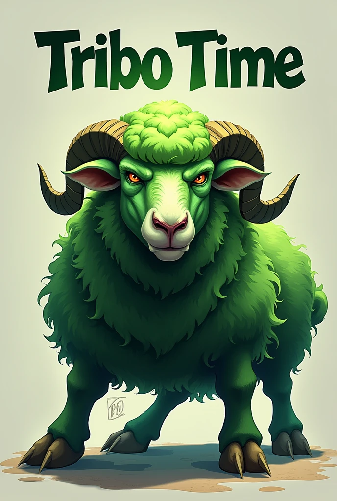 Draw a goat with the face of a snake