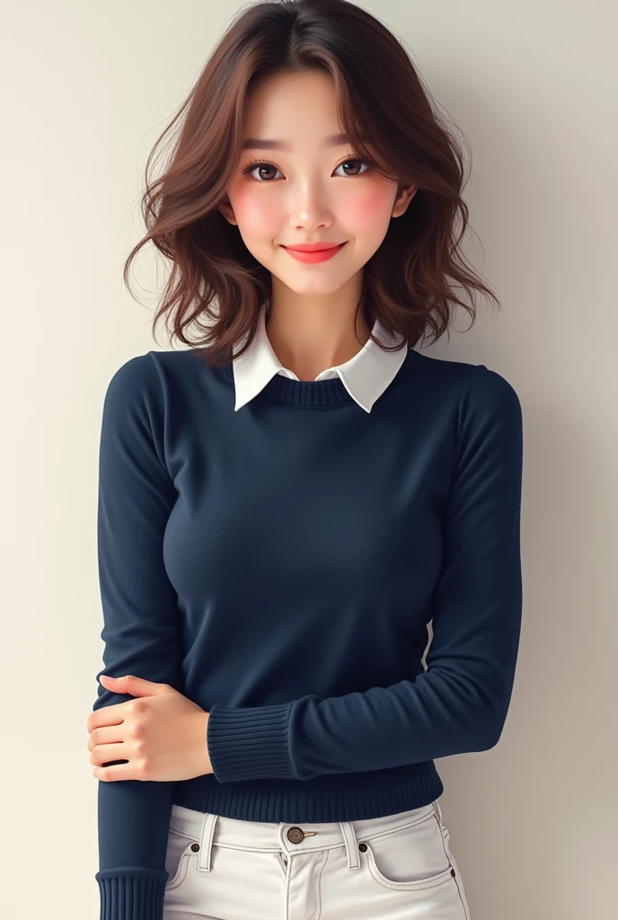 2 girls, office, (standing:1.1), 22-year-old, (Small breasts:1.3),(skinny:1.2),(short sleeve blue sweater:1.2),AKB48,nogizaka46,smile,beautiful girl,highest quality,High resolution,be familiar with,perfect anatomy,beautiful and fine eyes,office Chair,office Desk,laptop,bob cut,(smile:1.2),(open legs:1.3),(fullnude:1.8),(show pussy:1.6),(cowboyshot:1.2),