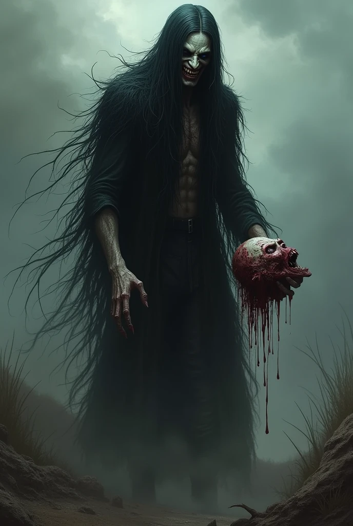 Zombie, living Dead , living Dead boy , short hair , torn long dress , living Dead boy , Whole body , living Dead , Длинный рваный shroud , shroud , at night , Torn dress , living Dead features , sexual body , sexual , stands directly in front of the viewer, with hands down