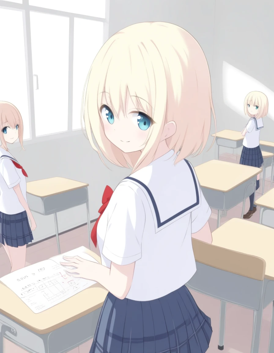 score_9, score_8_above, score_7_above, score_6_above, score_5_above, score_4_above
seasu, School uniform,   classroom ,   Looking back ,  light smile 