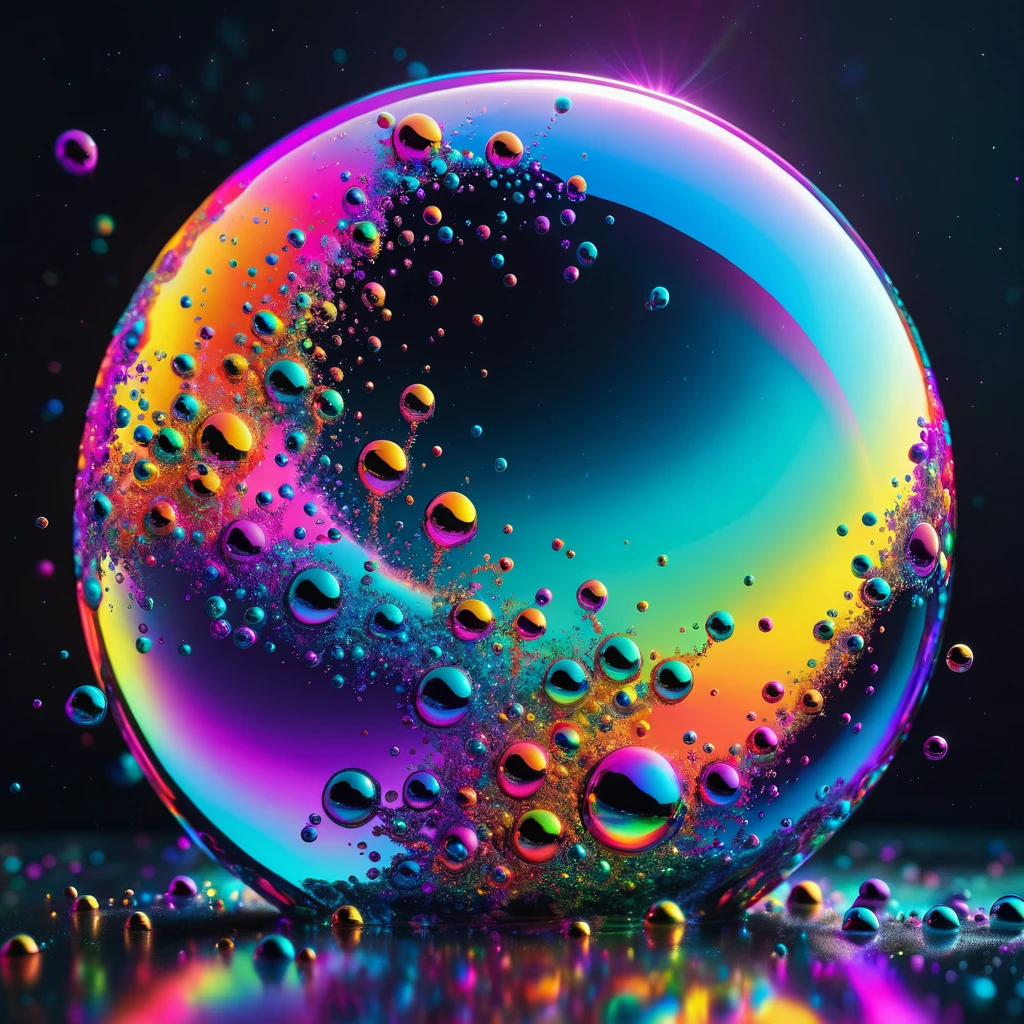 An amazing image of light emerging from colors in a psychedelic dream, shimmering glass morphing out of colors, bright neon and fluorescent colors,very bright, vibrant colors, perfectly formed and symmetrical reflective bubbles and spheres, attention to detail with these beautiful bubbles and spheres, Extreme  Hallucinations in a gorgeous piece of  psychedelic digital artwork, Stunning, pixel art, tripped out colors, 4d mandelbulb psychedelics, glass like psychedelic landscape, intricate rainbow environment, psychedelic underwater brightness and glow with neon colors, glowing colors twist inside of translucent glass spheres and bubbles with light and color reflecting off of both in bright fluorescent colors, psychedelic trip, fluorescent and neon aesthetic, psychedelic vibrant colors, bright psychedelic paint splattered backgrounds,swirling spirals and vortex, bright vibrant colors popping out from 3d glass spheres, Rotational Symmetry, Pixel Assets, Portrait photography, Surrealism, Photorealistic, Hyperdetailed, Glass Morphism, Digital Art, Sparkle, Optical Illusion, Glowing Light, Reflective Light, Overexposure, Backlighting, Depth Of Field, Spheres and bubbles show perfect Symmetry, UHD, High Details, High Quality, Super Detailed, Full Focus, Awe inspiring, Shockingly unique wallpaper art, Breathtaking, Indescribably Beautiful, Heaven sent images, Best Quality, Award Winning, Masterpiecea psychedelic digital art,ultra-detailed vibrant fluorescent neon colors,intricate rainbow glass-like environment,shimmering glass bubbles morphing out of swirling colors,glowing light and reflection,4d mandelbulb psychedelic landscape,bright overexposed backlighting with depth of field,award winning masterpiece,pixel art,portrait photography,photorealistic,hyperdetailed,glass morphism,sparkle,optical illusion,rotational symmetry,best quality,8k,ultra-fine details