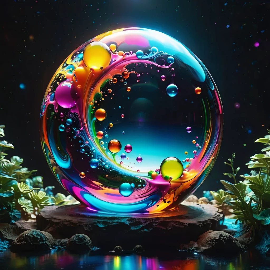 An amazing image of light emerging from colors in a psychedelic dream, shimmering glass morphing out of colors, bright neon and fluorescent colors,very bright, vibrant colors, perfectly formed and symmetrical reflective bubbles and spheres, attention to detail with these beautiful bubbles and spheres, Extreme  Hallucinations in a gorgeous piece of  psychedelic digital artwork, Stunning, pixel art, tripped out colors, 4d mandelbulb psychedelics, glass like psychedelic landscape, intricate rainbow environment, psychedelic underwater brightness and glow with neon colors, glowing colors twist inside of translucent glass spheres and bubbles with light and color reflecting off of both in bright fluorescent colors, psychedelic trip, fluorescent and neon aesthetic, psychedelic vibrant colors, bright psychedelic paint splattered backgrounds,swirling spirals and vortex, bright vibrant colors popping out from 3d glass spheres, Rotational Symmetry, Pixel Assets, Portrait photography, Surrealism, Photorealistic, Hyperdetailed, Glass Morphism, Digital Art, Sparkle, Optical Illusion, Glowing Light, Reflective Light, Overexposure, Backlighting, Depth Of Field, Spheres and bubbles show perfect Symmetry, UHD, High Details, High Quality, Super Detailed, Full Focus, Awe inspiring, Shockingly unique wallpaper art, Breathtaking, Indescribably Beautiful, Heaven sent images, Best Quality, Award Winning, Masterpiecea psychedelic digital art,ultra-detailed vibrant fluorescent neon colors,intricate rainbow glass-like environment,shimmering glass bubbles morphing out of swirling colors,glowing light and reflection,4d mandelbulb psychedelic landscape,bright overexposed backlighting with depth of field,award winning masterpiece,pixel art,portrait photography,photorealistic,hyperdetailed,glass morphism,sparkle,optical illusion,rotational symmetry,best quality,8k,ultra-fine details