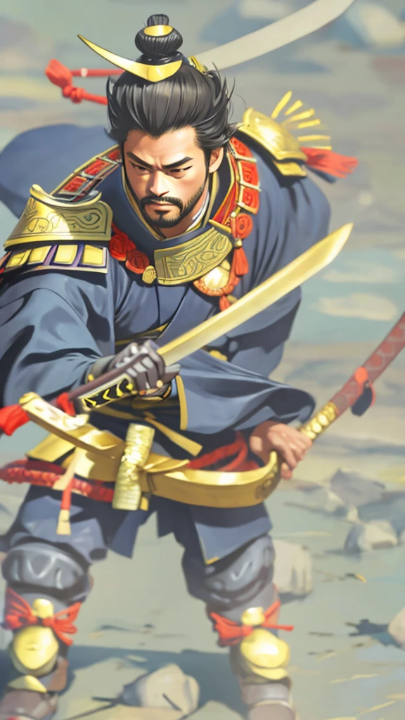  high resolution ,  masterpiece ,samurai 