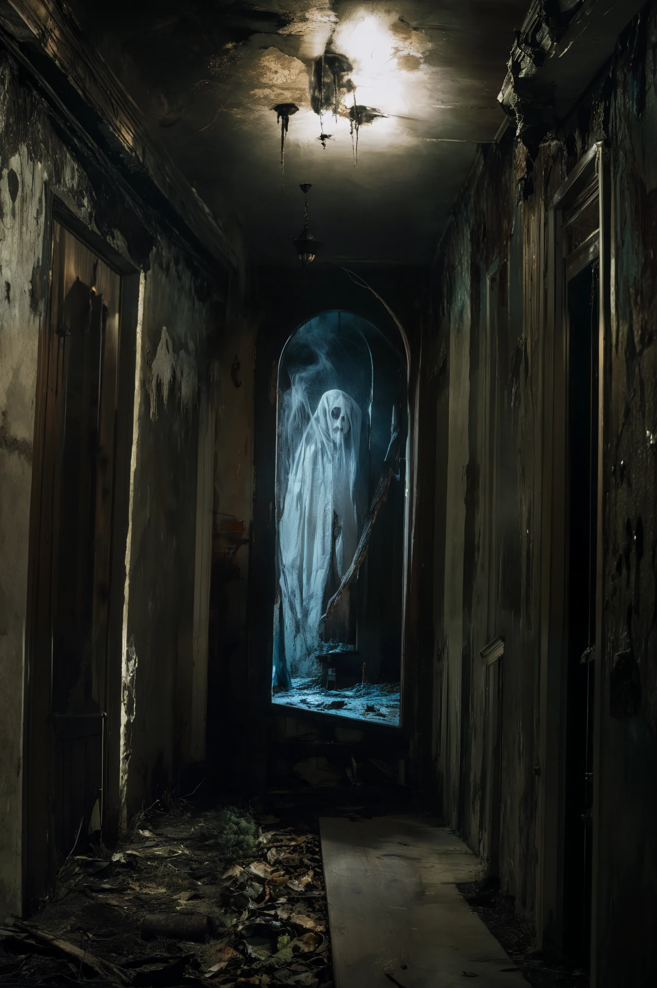 Beautiful Female, in Haunted House
