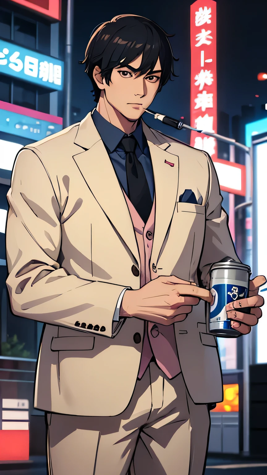 A handsome man , (((surprised)))	