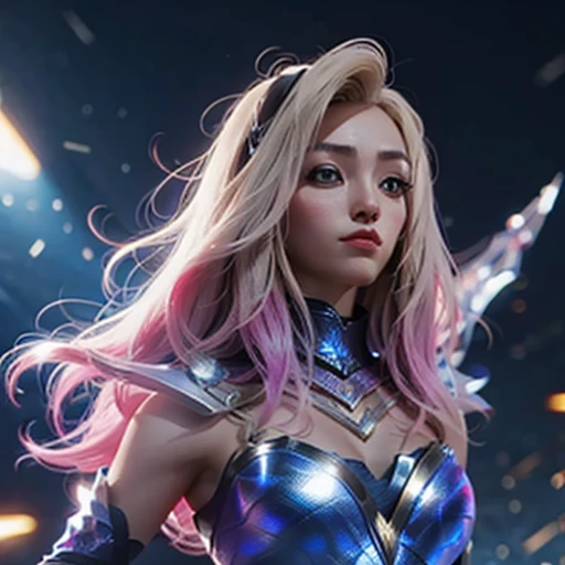 Lux: 1.5, League of Legends, K/DA, high quality, heavily detailed, full sharp, 4k, 8k