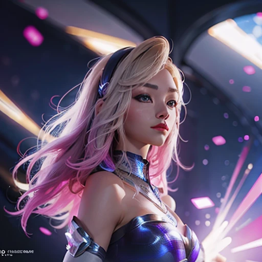 Lux: 1.5, League of Legends, K/DA, high quality, heavily detailed, full sharp, 4k, 8k