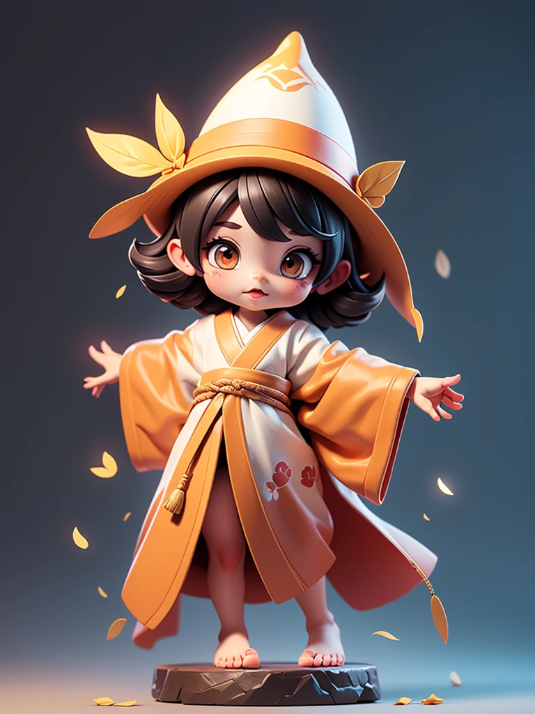  Create a chibi onmyoji image , Alone， simple background ，a small, Simple hair , Big head, Japanese Onmyoji.  The transparent body can be seen through . The image is clear and detailed ., beautiful colors and..  raise your arms , foot, eye,nose, mouth, ((Five fingers on a hand))， ((Five toes)), colorful background for working,  anatomically correct,  simple background ,  shortcuts, bangs, Symmetrical, 