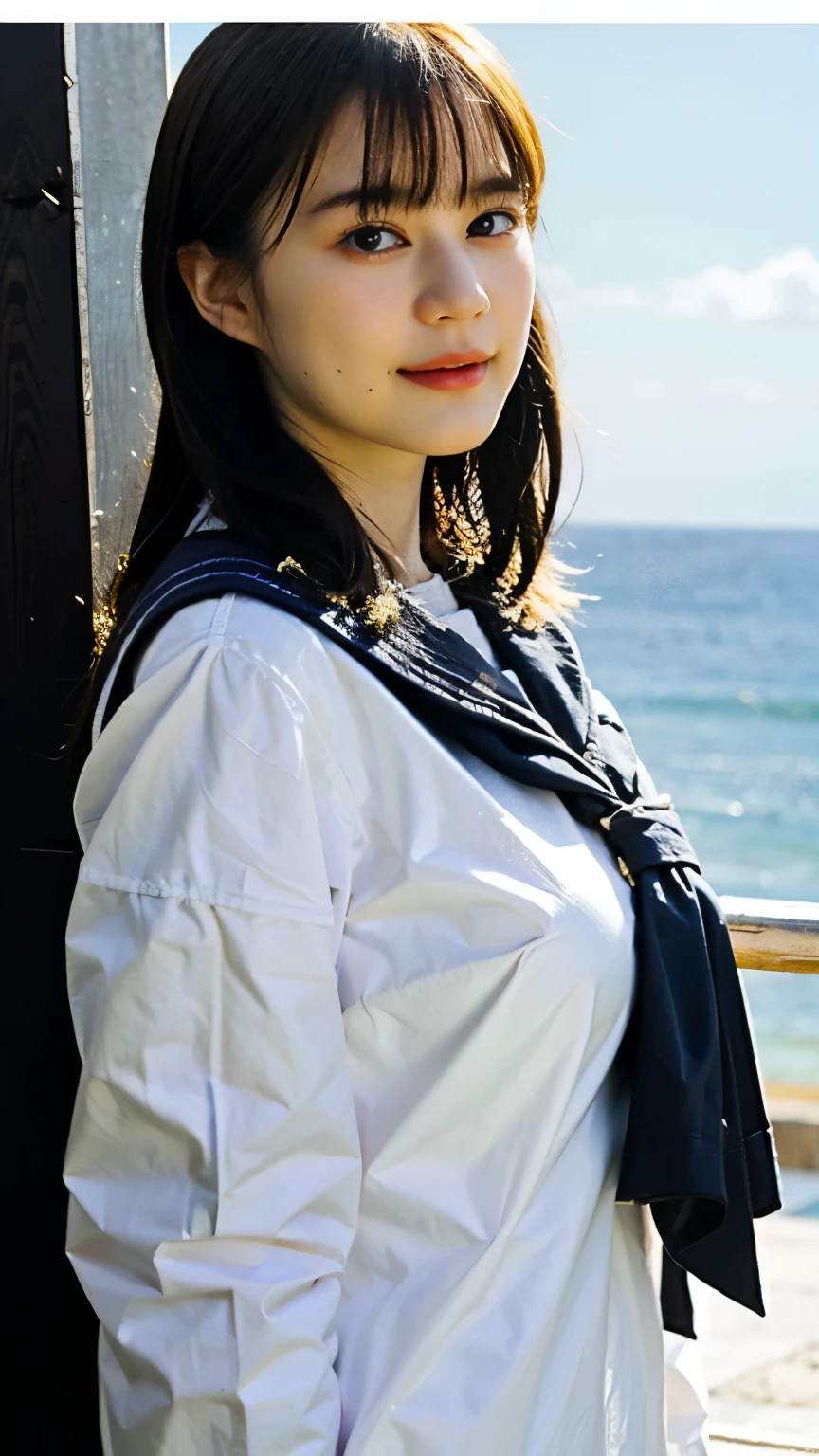 Big Breasts　Completely naked　 sailor suit