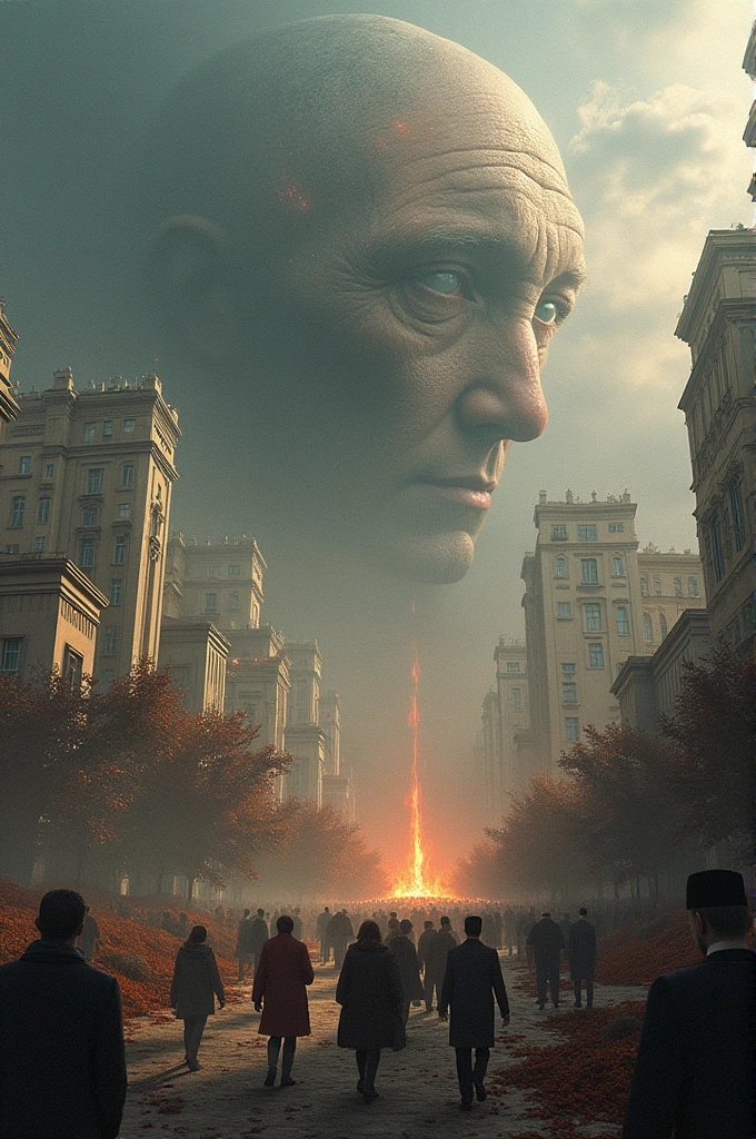 nuclear explosion, detailed mushroom cloud, over moscow city, epic realistic, cinematic, warm lights, dramatic light, faded, neutral colors, (hdr), ((((muted colors)))), (subsurface scattering), (global illumination), (ambient occlusion), HDR, vibrant details, <lora:xl_more_art-full_v1:0.4>, <lora:Aether_Cloud_v1:0.3>